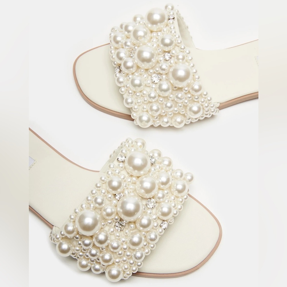 STEVE MADDEN Pearl KNICKY Slide Sandal NIB NEW 7.5M